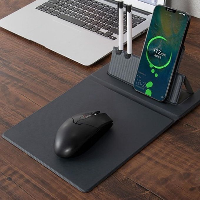 🖱️ Tapis de Souris Multifonction avec Chargeur Sans Fil – Boostez Votre Espace de Travail !