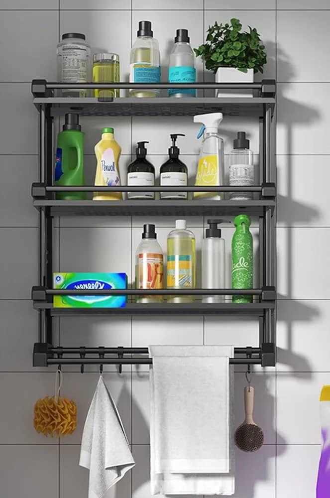 Étagère Murale Multifonction – Rangement Pratique pour Salle de Bain et Cuisine