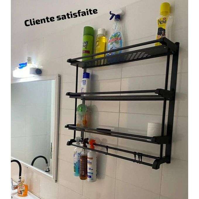 Étagère Murale Multifonction – Rangement Pratique pour Salle de Bain et Cuisine
