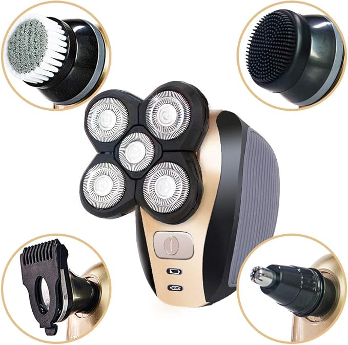 🪒 RASOIR ÉLECTRIQUE MULTIFONCTION 5-EN-1 – POUR UN STYLE IMPECCABLE, DE LA TÊTE AUX PIEDS