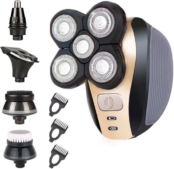 🪒 RASOIR ÉLECTRIQUE MULTIFONCTION 5-EN-1 – POUR UN STYLE IMPECCABLE, DE LA TÊTE AUX PIEDS