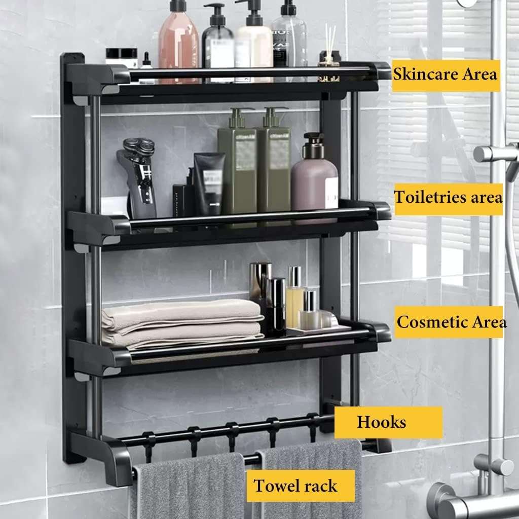 Étagère Murale Multifonction – Rangement Pratique pour Salle de Bain et Cuisine