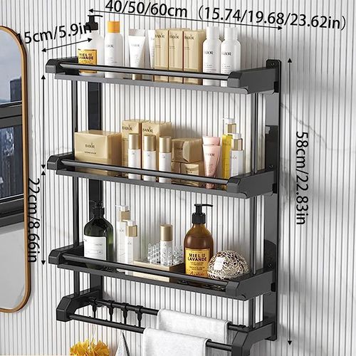 Étagère Murale Multifonction – Rangement Pratique pour Salle de Bain et Cuisine