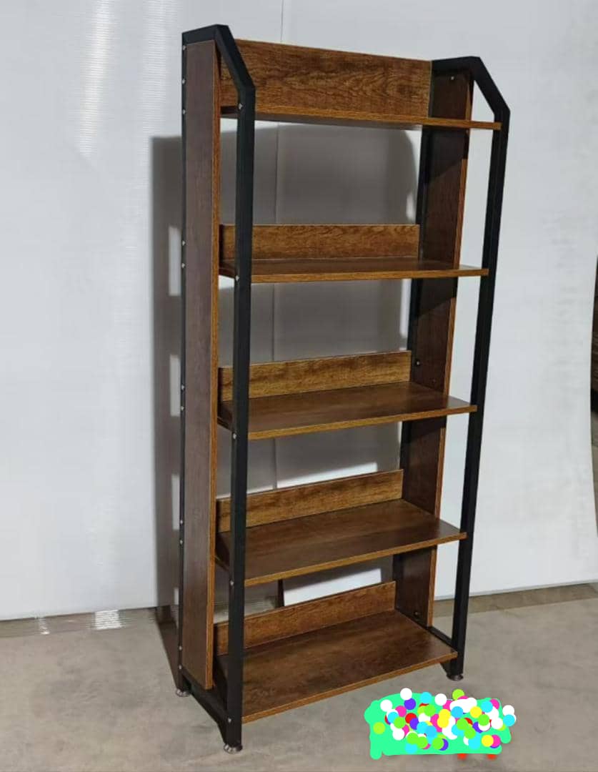 🪵 Étagère Industrielle en Bois &amp; Métal – 5 Niveaux | Grande Capacité &amp; Style Moderne