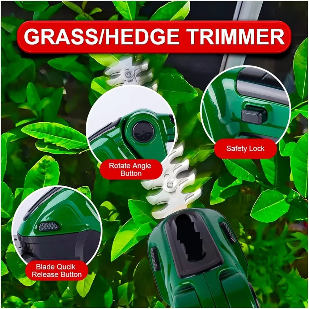 🌿 TAILLE-HAIE &amp; COUPE-HERBE ÉLECTRIQUE 2-EN-1 – 24V | PUISSANT, PRÉCIS ET SANS FIL