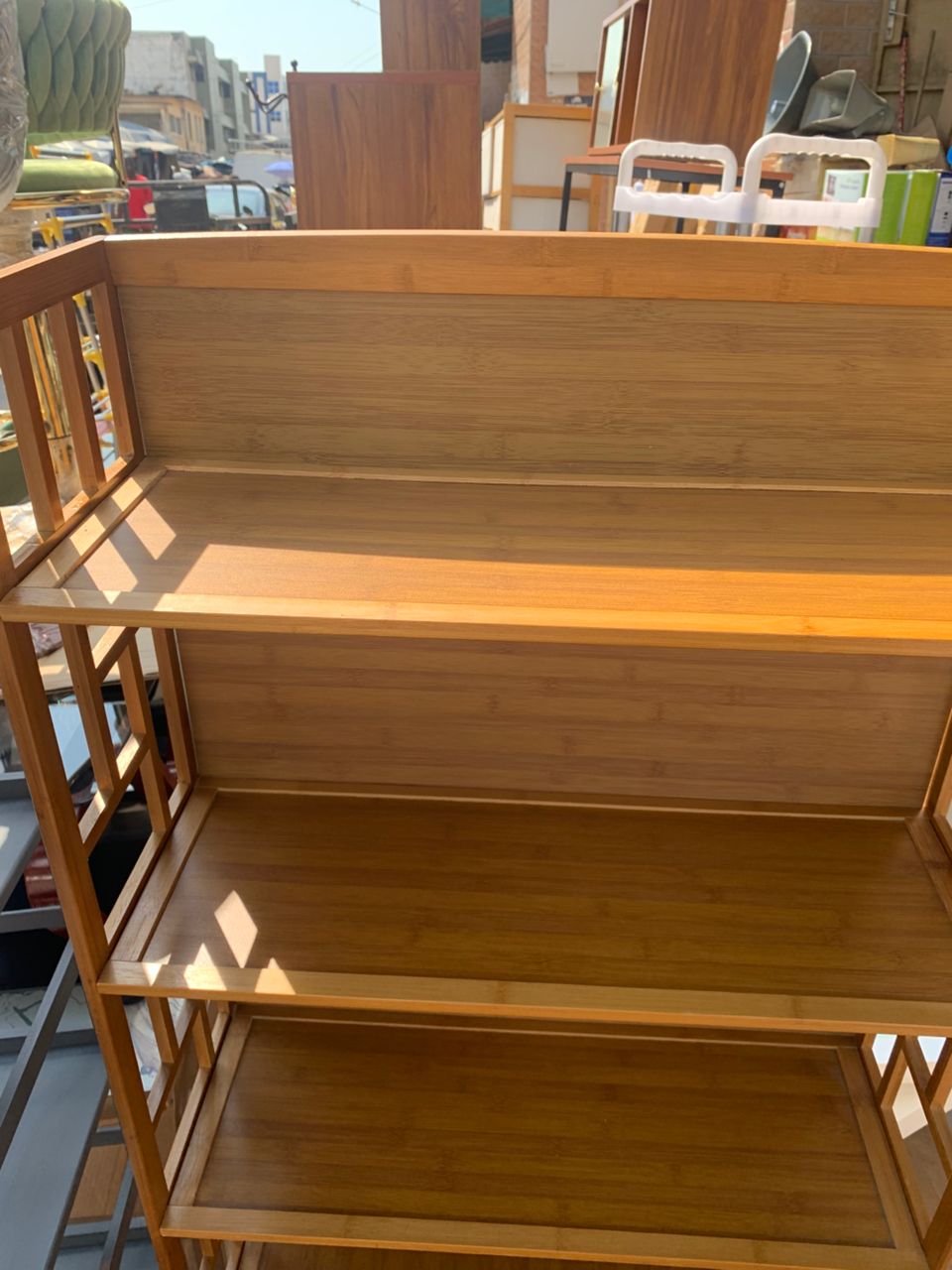 ⭐ ÉTAGÈRE MULTIFONCTION EN BAMBOU – 5 NIVEAUX + 2 TIROIRS