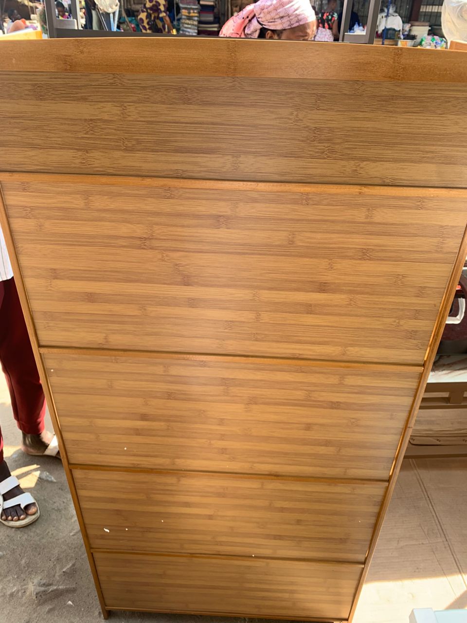 ⭐ ÉTAGÈRE MULTIFONCTION EN BAMBOU – 5 NIVEAUX + 2 TIROIRS