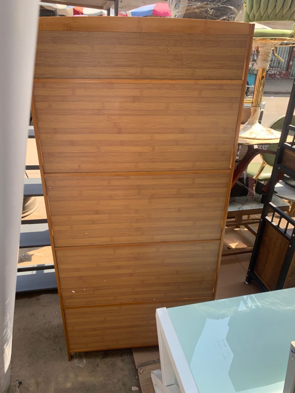 ⭐ ÉTAGÈRE MULTIFONCTION EN BAMBOU – 5 NIVEAUX + 2 TIROIRS