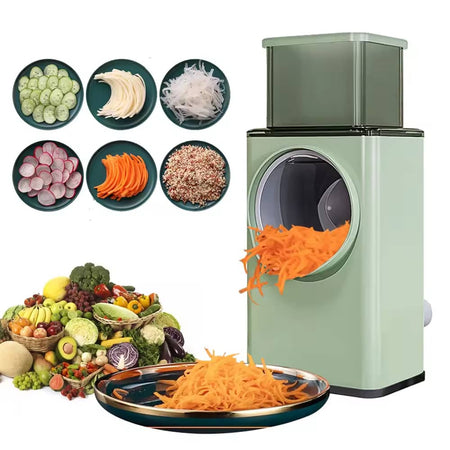 🥕 COUPE-LÉGUMES ROTATIF 3 EN 1 – L’ACCESSOIRE QUI TRANSFORME VOTRE CUISINE !